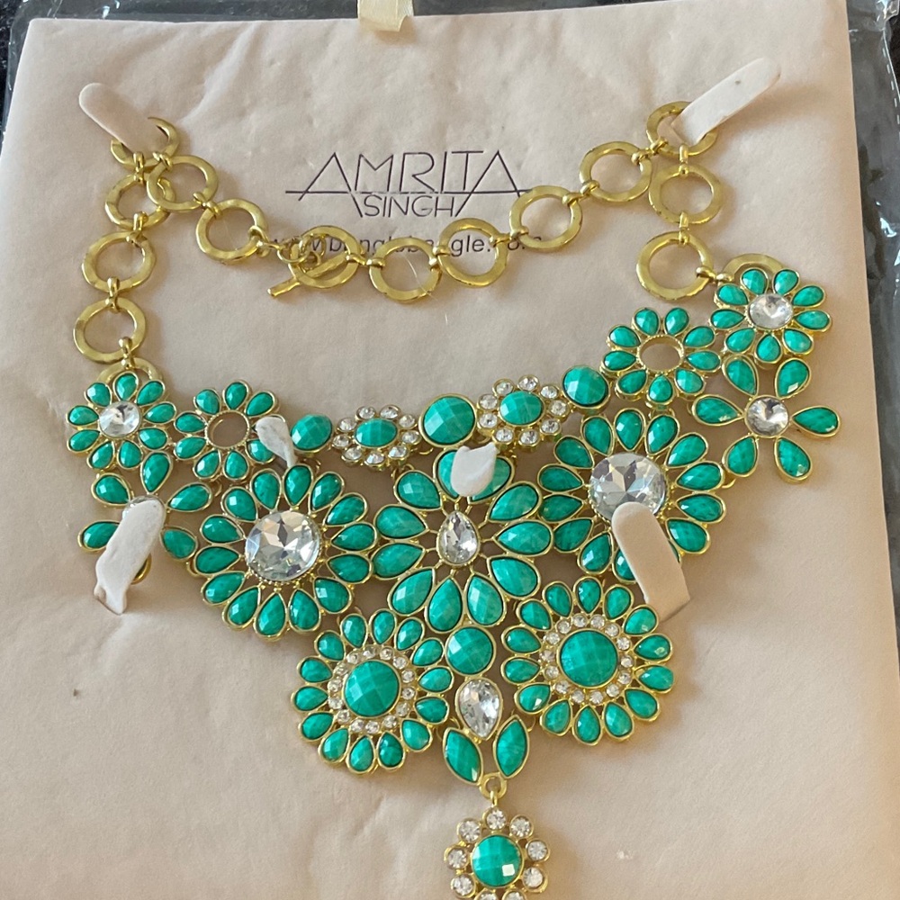 NEW AMRITA SINGH COLLAR NECKLACE AMALFI TURQUOISE